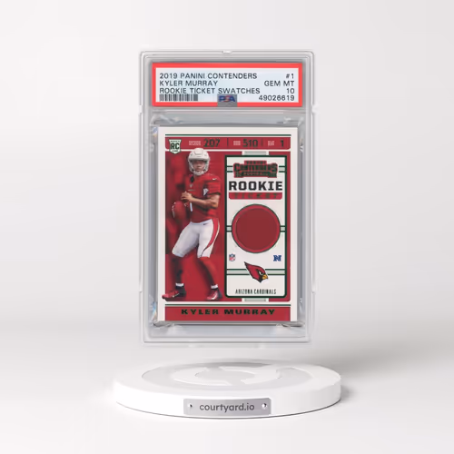 2019 Panini Contenders Rookie Ticket Swatches #1 Kyler Murray (PSA 10 GEM MINT)