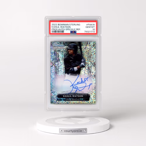 2022 Bowman Sterling Prospect Autographs #PAKW Kahlil Watson - Speckle Refractor (PSA 10 GEM MINT)