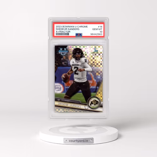 2023 Bowman University Chrome #16 Shedeur Sanders - X-Fractor (PSA 10 GEM MINT)