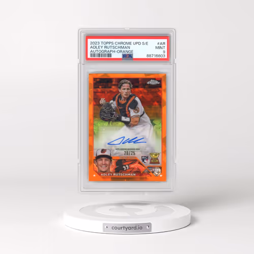 2023 Topps Chrome Update Sapphire Edition Autograph #AR Adley Rutschman - Orange (PSA 9 MINT)
