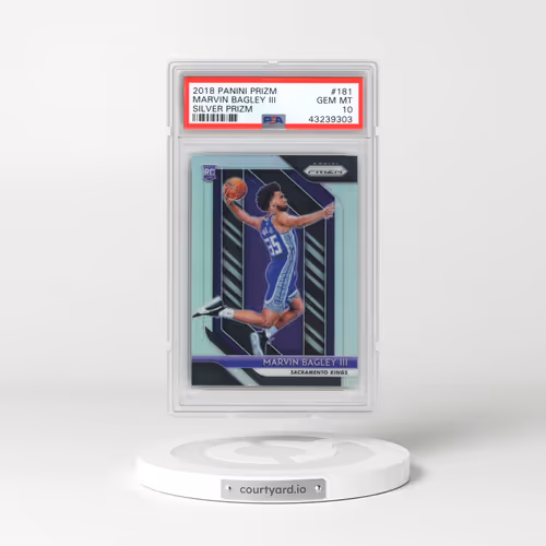 2018 Panini Prizm #181 Marvin Bagley III - Silver Prizm (PSA 10 GEM MINT)