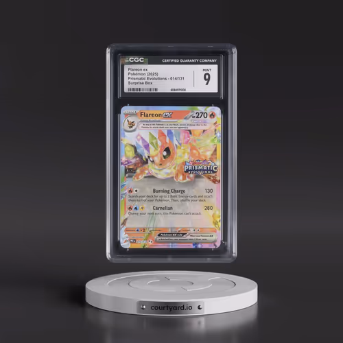 2025 Pokémon Pre EN-Prismatic Evolutions #014 Flareon EX - Holo Surprise Box Exclusive (CGC 9 MINT)