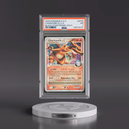 2009 Pokémon Diamond & Pearl Black Star Promo #DP45 Charizard G LV.X - Holo (PSA 7 NM)