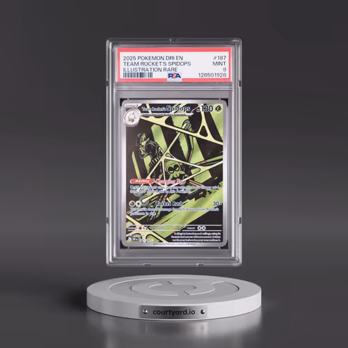 2025 Pokémon Dri EN-Destined Rivals #187 Team Rocket's Spidops - Illustration Rare (PSA 9 MINT)