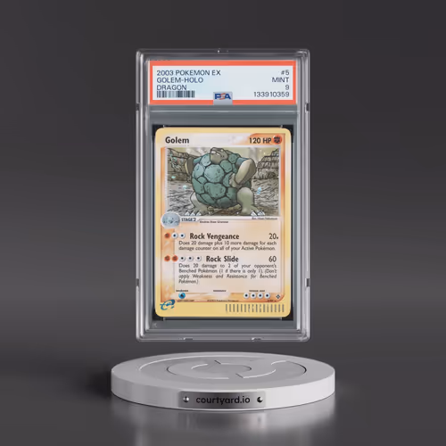 2003 Pokémon EX Dragon #5 Golem - Holo (PSA 9 MINT)
