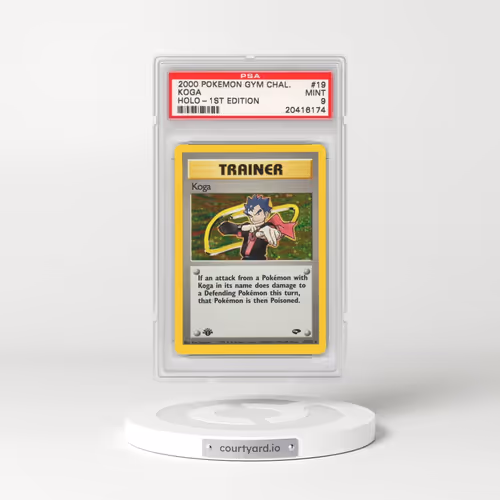 2000 Pokémon Gym Challenge #19 Koga - 1st Edition Holo (PSA 9 MINT)