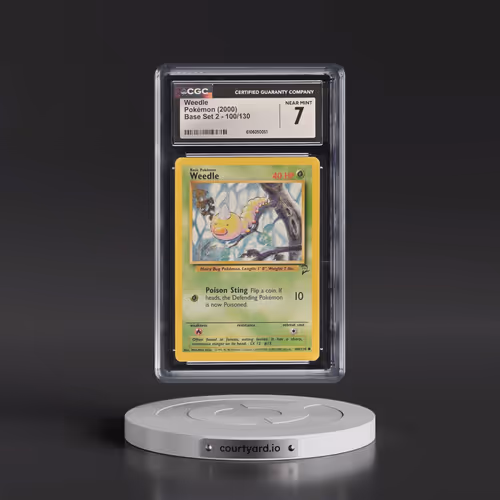 2000 Base Set 2 #100/130 Weedle (CGC 7 NM)