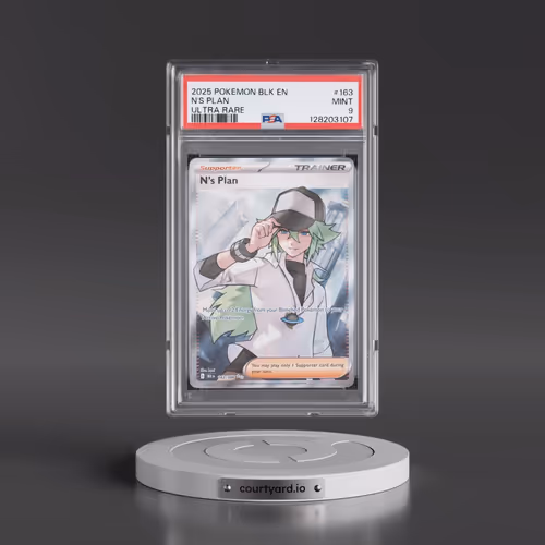 2025 Pokémon Blk EN-Black Bolt #163 N's Plan - Ultra Rare (PSA 9 MINT)