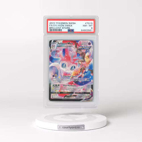 2022 Pokémon Sword & Shield Brilliant Stars #TG15 Sylveon Vmax - Full Art (PSA 8 NM-MT)