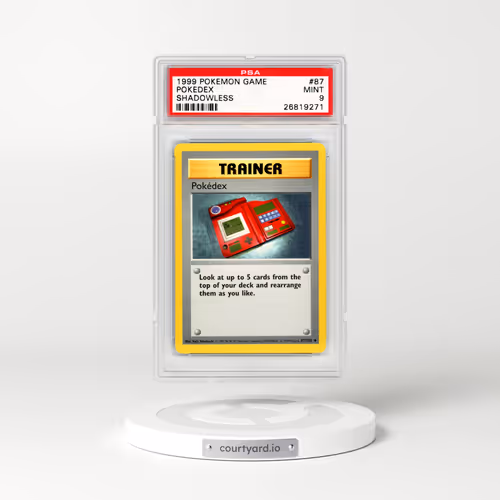 1999 Pokémon Game #87 Pokedex - Shadowless (PSA 9 MINT)