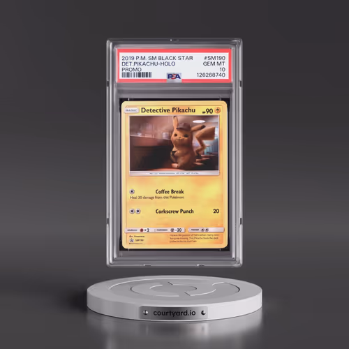 2019 Pokémon SM Black Star Promo #SM190 Detective Pikachu - Holo (PSA 10 GEM MINT)