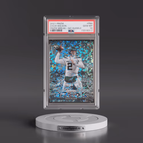 2021 Panini Prizm Prizm Break #PB4 Zach Wilson - No Huddle (PSA 10 GEM MINT)