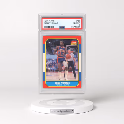1986 Fleer #109 Isiah Thomas (PSA 8 NM-MT)