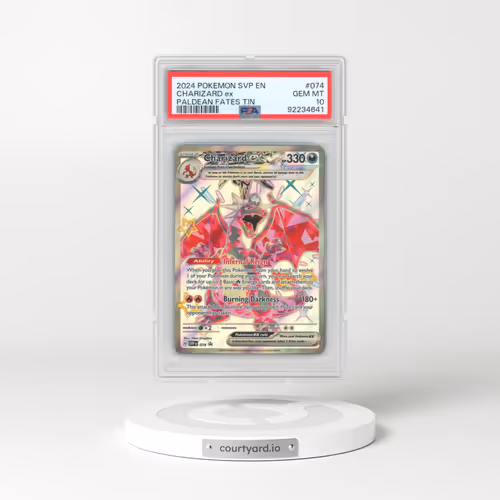 2024 Pokémon Svp EN-SV Black Star Promo #074 Charizard EX - Holo Paldean Fates Tin (PSA 10 GEM MINT)