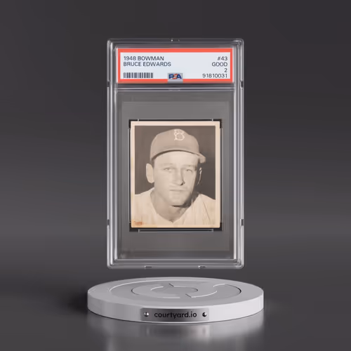 1948 Bowman #43 Bruce Edwards (PSA 2 GOOD)