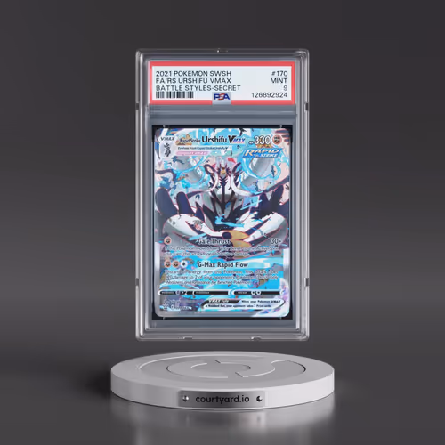 2021 Pokémon Sword & Shield Battle Styles #170 Rapid Strike Urshifu Vmax - Full Art Secret (PSA 9 MI
