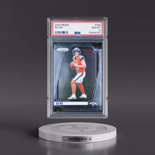2024 Panini Prizm #309 Bo Nix (PSA 8 NM-MT)