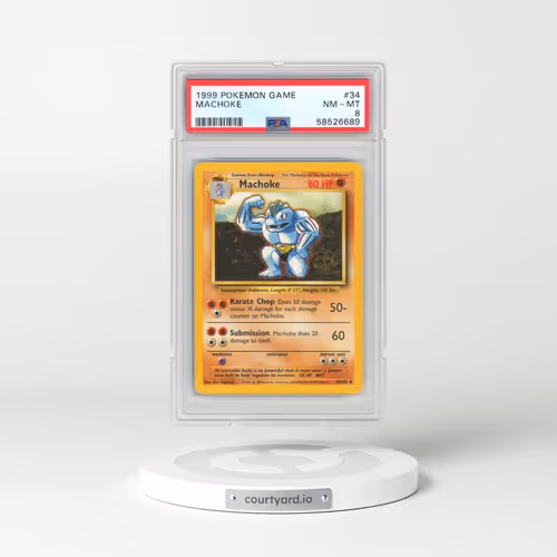 1999 Pokémon Game #34 Machoke (PSA 8 NM-MT)