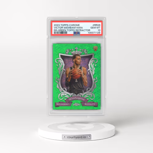 2023 Topps Chrome Roundball Royalty #RR26 Victor Wembanyama - Green Topps Refractor (PSA 10 GEM MINT)