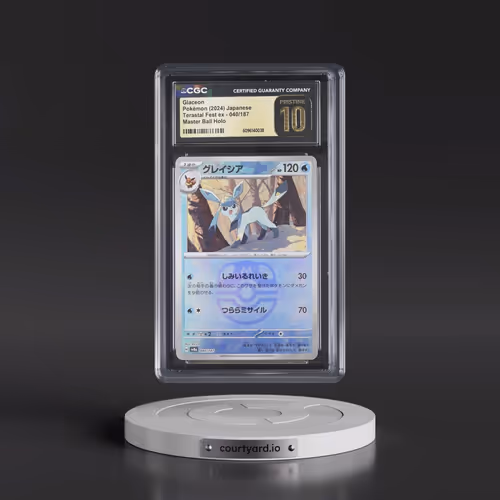 2024 Pokémon Sv8a-Terastal Fest EX #040 Glaceon - Reverse Holo Master Ball (CGC 10 PRISTINE)