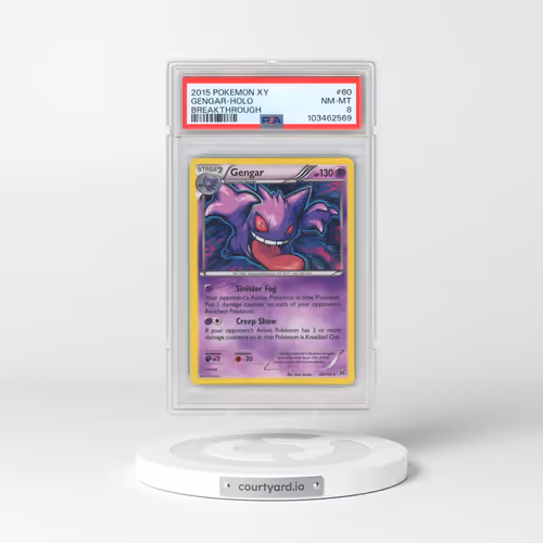 2015 Pokémon XY Breakthrough #60 Gengar - Holo (PSA 8 NM-MT)