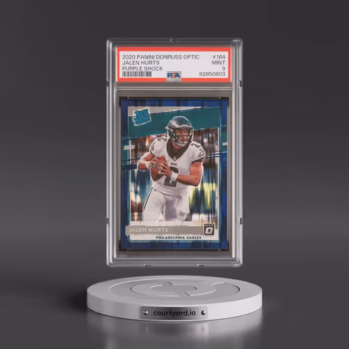 2020 Panini Donruss Optic #164 Jalen Hurts - Purple Shock (PSA 9 MINT)