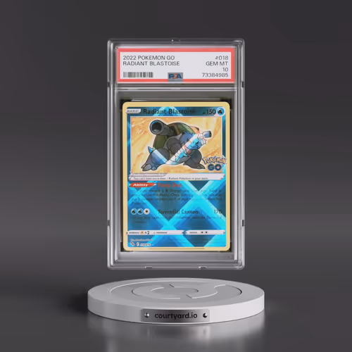 2022 Pokémon Go #018 Radiant Blastoise - Holo (PSA 10 GEM MINT)