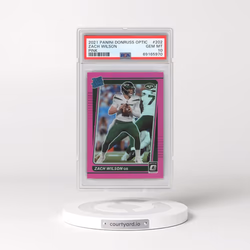 2021 Panini Donruss Optic #202 Zach Wilson - Pink (PSA 10 GEM MINT)