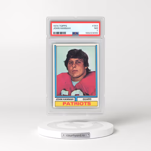 1974 Topps #383 John Hannah (PSA 7 NM)