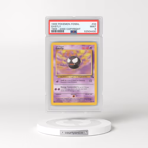 1999 Pokémon Fossil #33 Gastly - 1999-2000 Copyright (PSA 9 MINT)