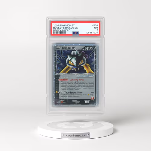 2005 Pokémon EX Deoxys #108 Rocket's Raikou EX - Holo Holo (PSA 7 NM)