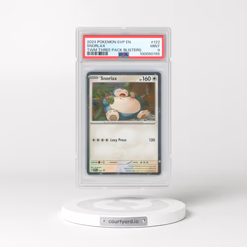 2024 Pokémon Svp EN-SV Black Star Promo #122 Snorlax - Twilight Masquerade Three Pack Blisters (PSA 9 MINT)