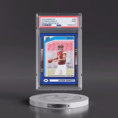 2024 Panini Donruss #389 Jayden Daniels - Press Proof Blue (PSA 9 MINT)