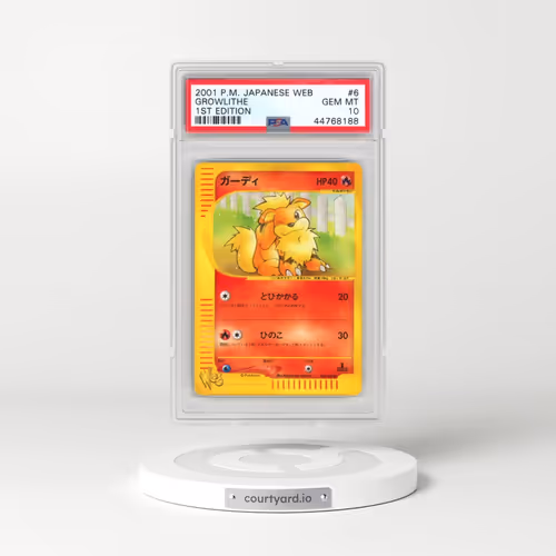 2001 Pokémon Web #006 Growlithe - 1st Edition (PSA 10 GEM MINT)