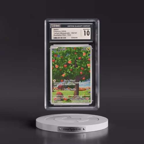 2024 Twilight Masquerade - TWM EN #185/167 Applin - Illustration Rare Holo (CGC 10 GEM MINT)