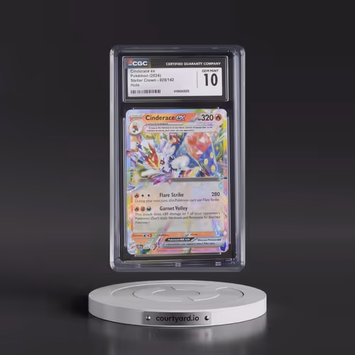 2024 Pokémon Scr EN-Stellar Crown #028 Cinderace EX - Holo (CGC 10 GEM MINT)