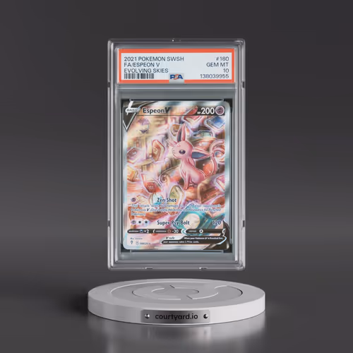 2021 Pokémon Sword & Shield Evolving Skies #180 Espeon V - Holo Full Art (PSA 10 GEM MINT)