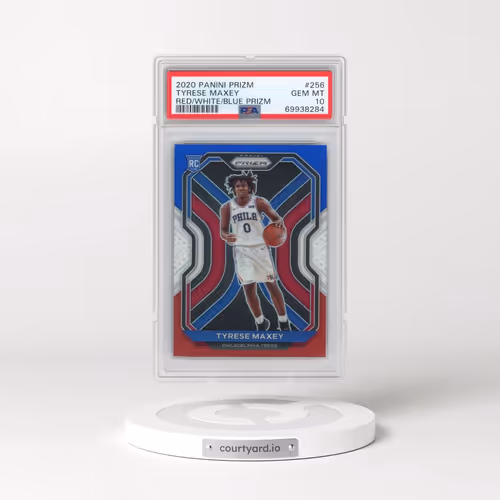 2020 Panini Prizm #256 Tyrese Maxey - Red/White/Blue Prizm (PSA 10 GEM MINT)