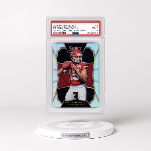 2016 Panini Select '17 NFL Draft Xrc Prizm Redemption #2 Patrick Mahomes II (PSA 9 MINT)