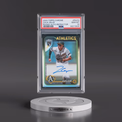 2024 Topps Chrome Rookie Autographs #RAZG Zack Gelof - Refractor (PSA 10 GEM MINT)
