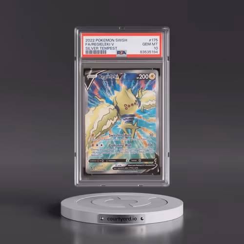 2022 Pokémon Sword & Shield Silver Tempest #175 Regieleki V - Holo Full Art (PSA 10 GEM MINT)