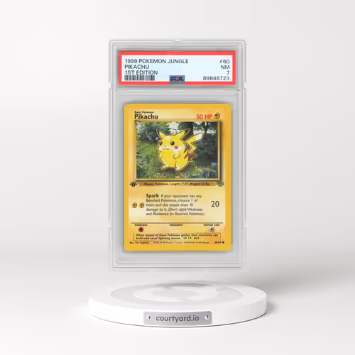 1999 Pokémon Jungle #60 Pikachu - 1st Edition (PSA 7 NM)