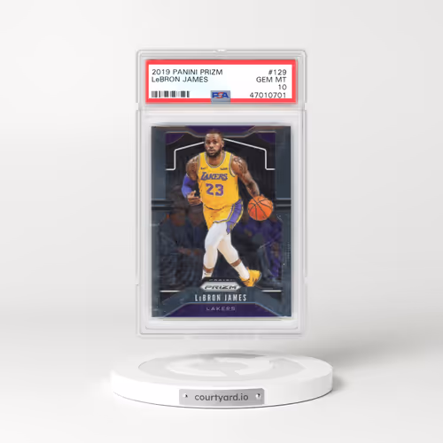 2019 Panini Prizm #129 LeBron James (PSA 10 GEM MINT)