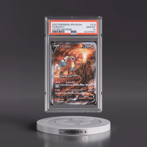2022 Pokémon Sword & Shield Vstar Universe #213 Entei V - Holo Full Art (PSA 10 GEM MINT)