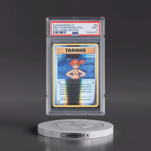 2016 Pokémon XY Evolutions #80 Misty's Determination - Reverse Foil (PSA 9 MINT)