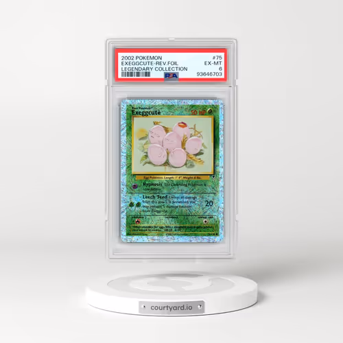 2002 Pokémon Legendary Collection #75 Exeggcute - Reverse Foil (PSA 6 EX-MT)
