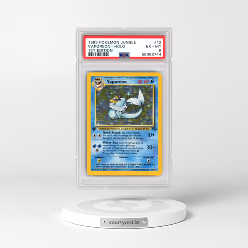 1999 Pokémon Jungle #12 Vaporeon - 1st Edition Holo (PSA 6 EX-MT)