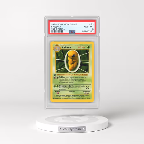 1999 Pokémon Game #33 Kakuna - 1st Edition (PSA 8 NM-MT)
