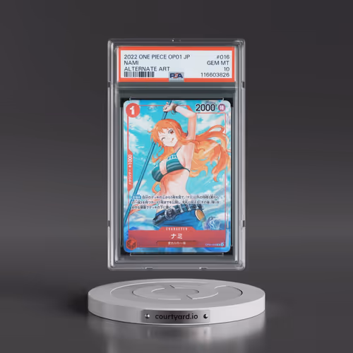 2022 One Piece Japanese Romance Dawn #016 Nami - Alternate Art (PSA 10 GEM MINT)