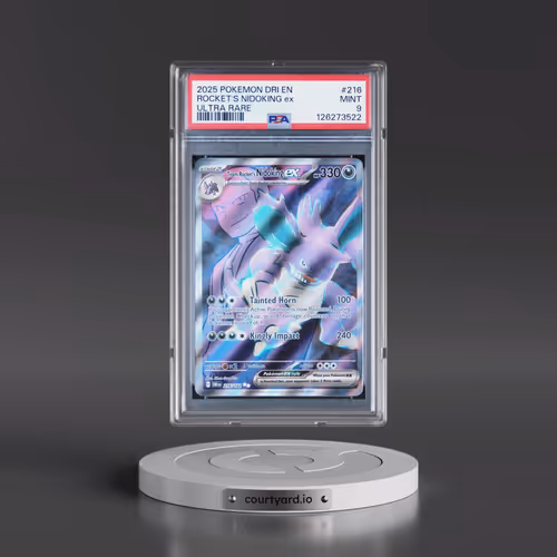 2025 Pokémon Dri EN-Destined Rivals #216 Team Rocket's Nidoking EX - Holo Ultra Rare (PSA 9 MINT)